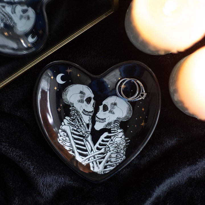Skeleton Couple Heart Trinket Dish - Scents & Gifts UK