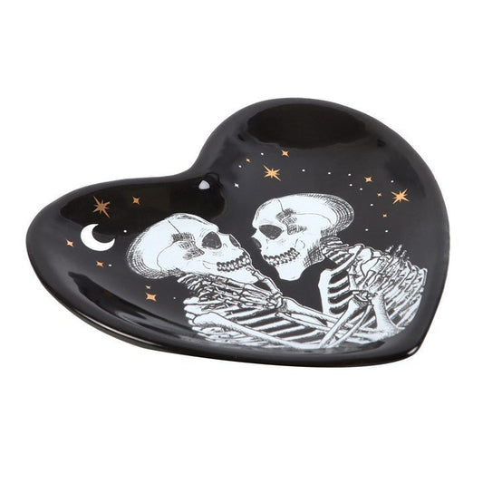 Skeleton Couple Heart Trinket Dish - Scents & Gifts UK