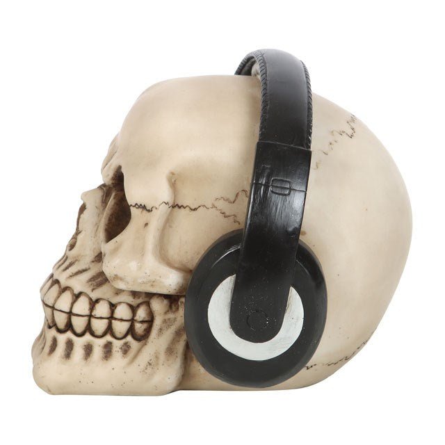 Skull Ornament with Headphones - Scents & Gifts UK