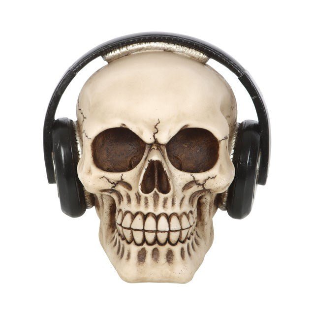 Skull Ornament with Headphones - Scents & Gifts UK