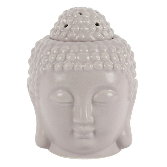 Small Grey Buddha Head Oil Burner - Scents & Gifts UK