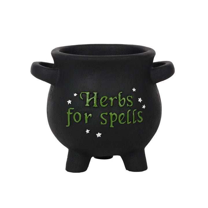 Small Herbs For Spells Cauldron Plant Pot - Scents & Gifts UK