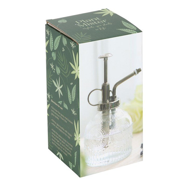 Small Patterned Glass Plant Mister - Scents & Gifts UK