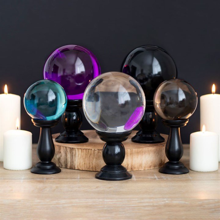 Small Teal Crystal Ball on Stand - Scents & Gifts UK