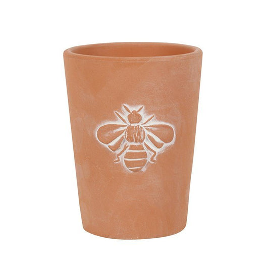 Small Terracotta Single Bee Motif Plant Pot - Scents & Gifts UK
