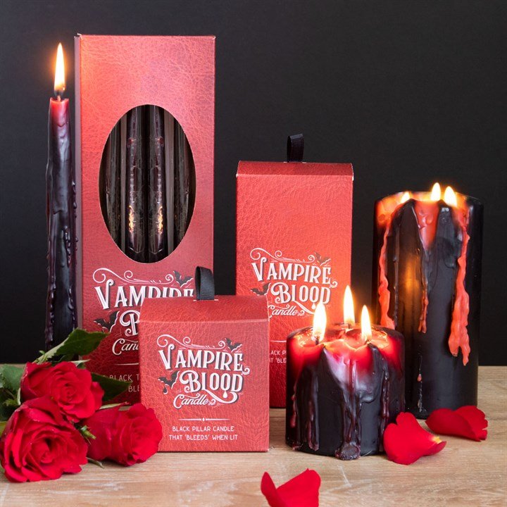 Small Vampire Blood Pillar Candle - Scents & Gifts UK
