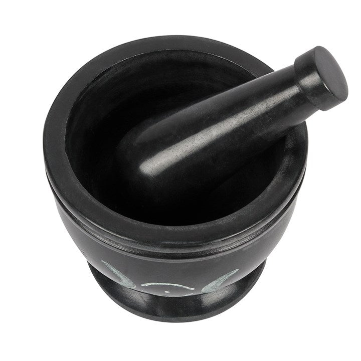 Soap Stone Triple Moon Pestle and Mortar - Scents & Gifts UK