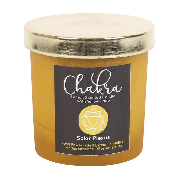 Solar Plexus Chakra Lemon Crystal Chip Candle - Scents & Gifts UK