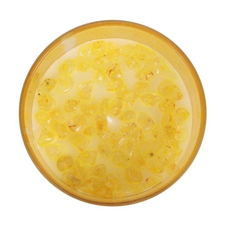 Solar Plexus Chakra Lemon Crystal Chip Candle - Scents & Gifts UK