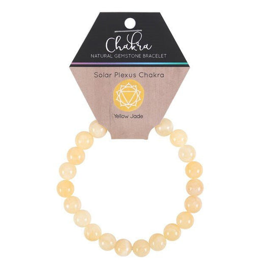 Solar Plexus Chakra Yellow Jade Gemstone Bracelet - Scents & Gifts UK