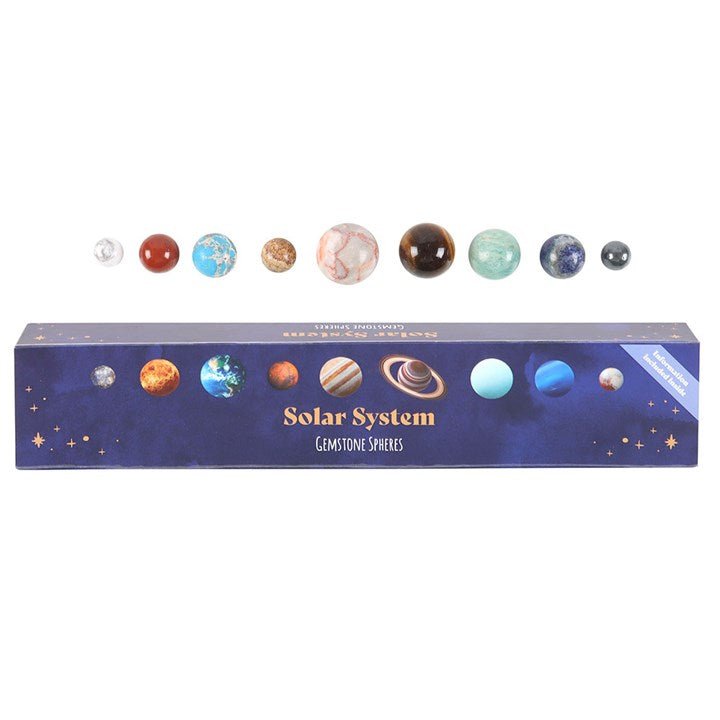 Solar System Gemstone Crystal Sphere Set - Scents & Gifts UK