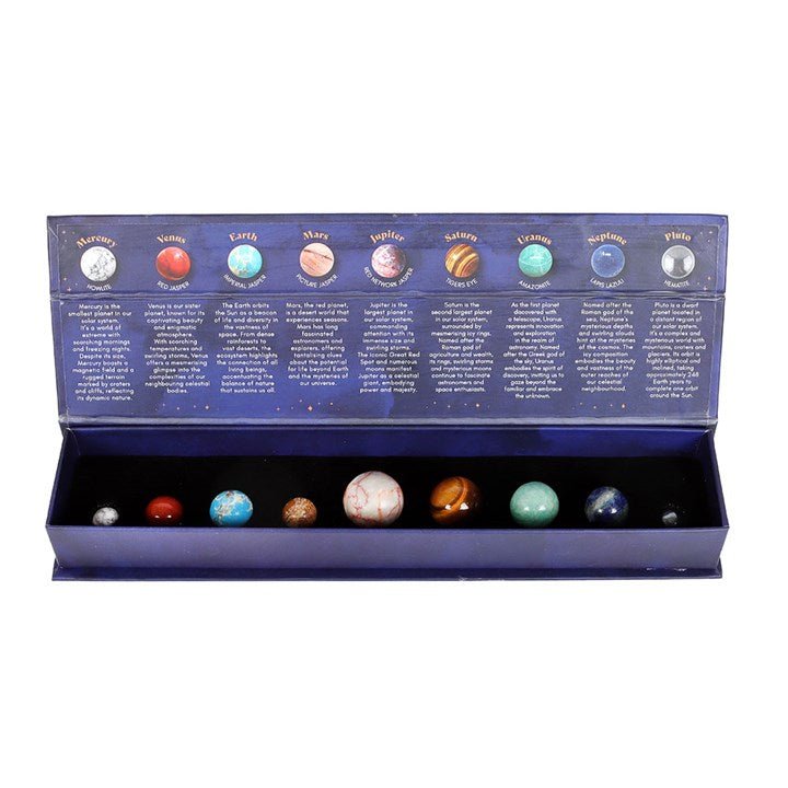 Solar System Gemstone Crystal Sphere Set - Scents & Gifts UK