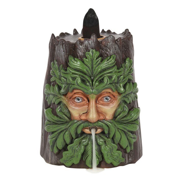 Spirit of the Trees Green Man Backflow Incense Burner - Scents & Gifts UK