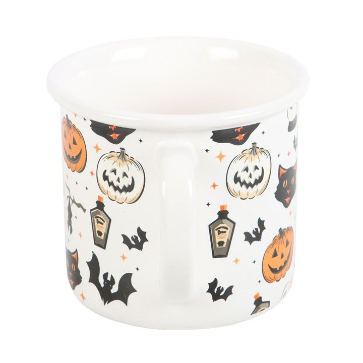 Spooky Cat and Pumpkin Print Mug - Scents & Gifts UK