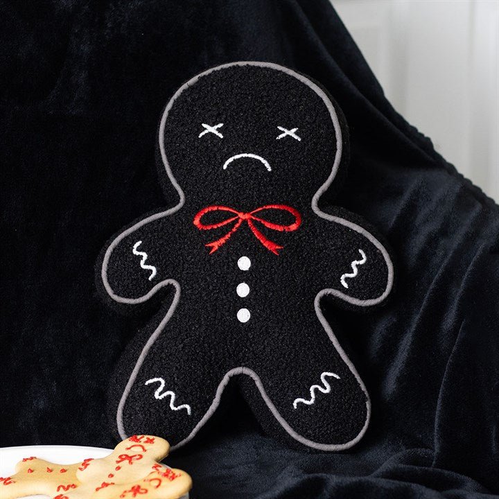 Spooky Gingerbread Man Boucle Cushion - Scents & Gifts UK
