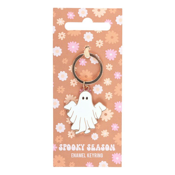 Spooky Season Groovy Ghost Keyring - Scents & Gifts UK