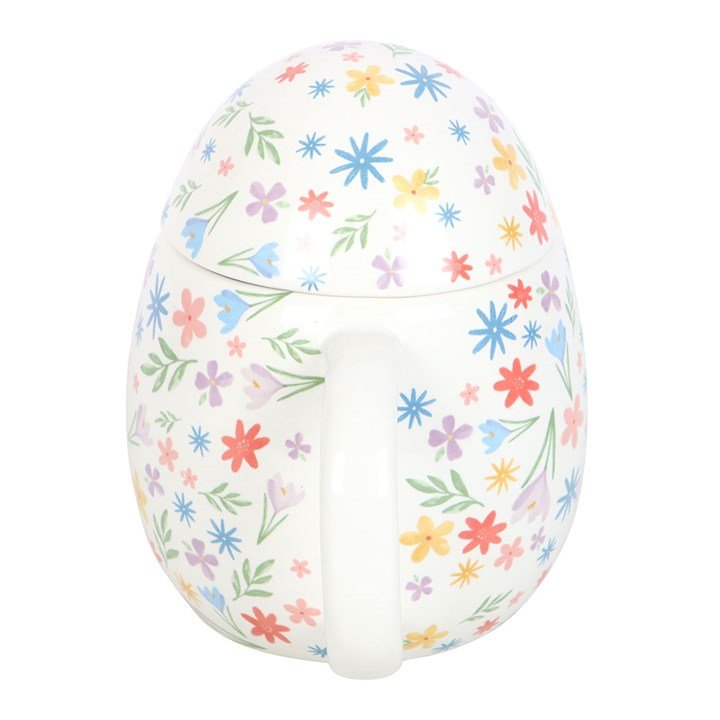 Spring Floral Print Egg Shaped Mug - Scents & Gifts UK