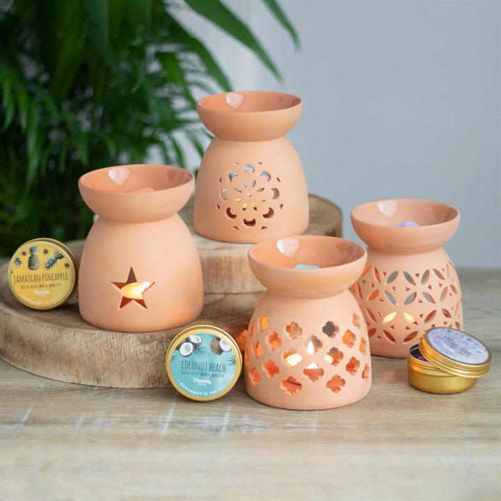 Star Cutout Terracotta Effect Oil Burner - Scents & Gifts UK