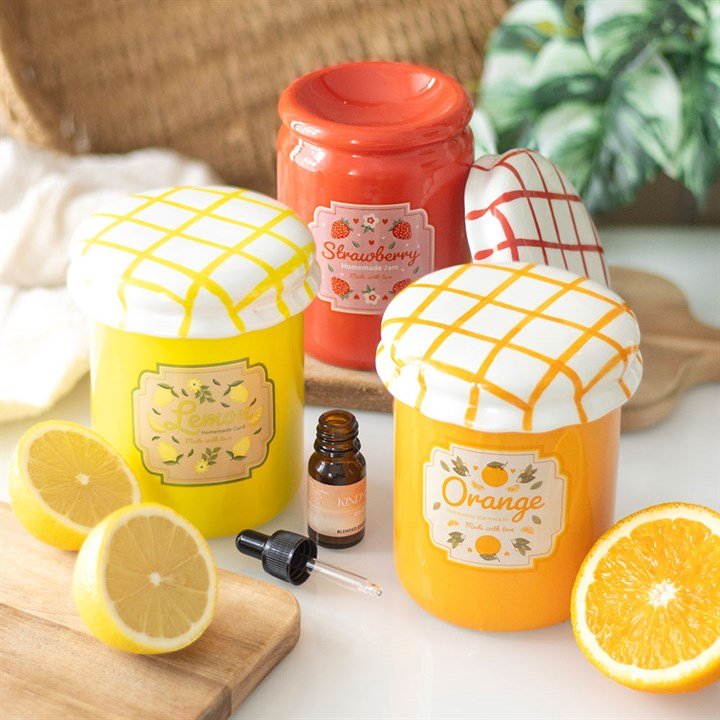 Strawberry Jam Jar Oil Burner and Wax Warmer - Scents & Gifts UK