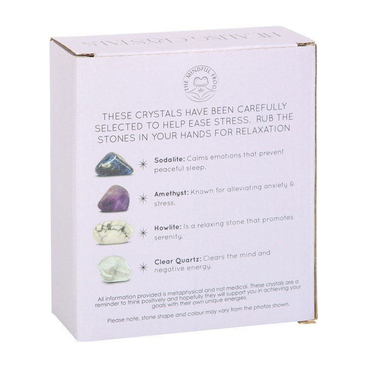 Stress Healing Crystal Set with Moon Trinket Dish - Scents & Gifts UK