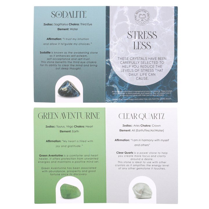 Stress Less Healing Crystal Set - Scents & Gifts UK