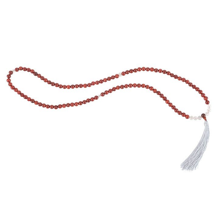 Stress Less Rosewood & Clear Quartz Mallah Necklace - Scents & Gifts UK