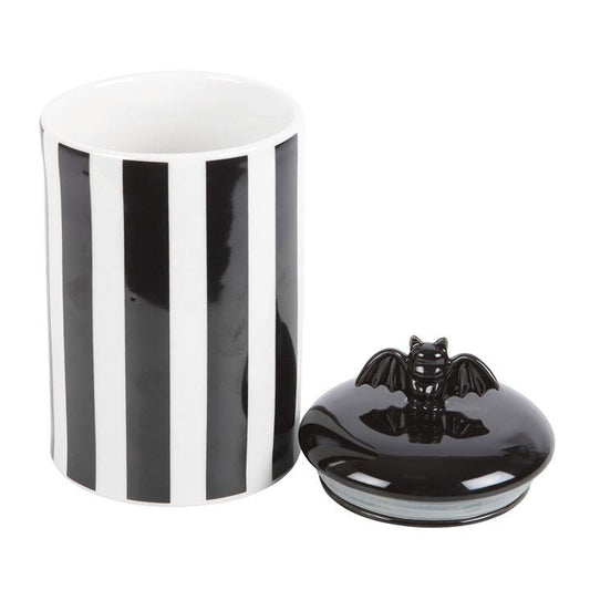 Striped Bat Storage Jar - Scents & Gifts UK