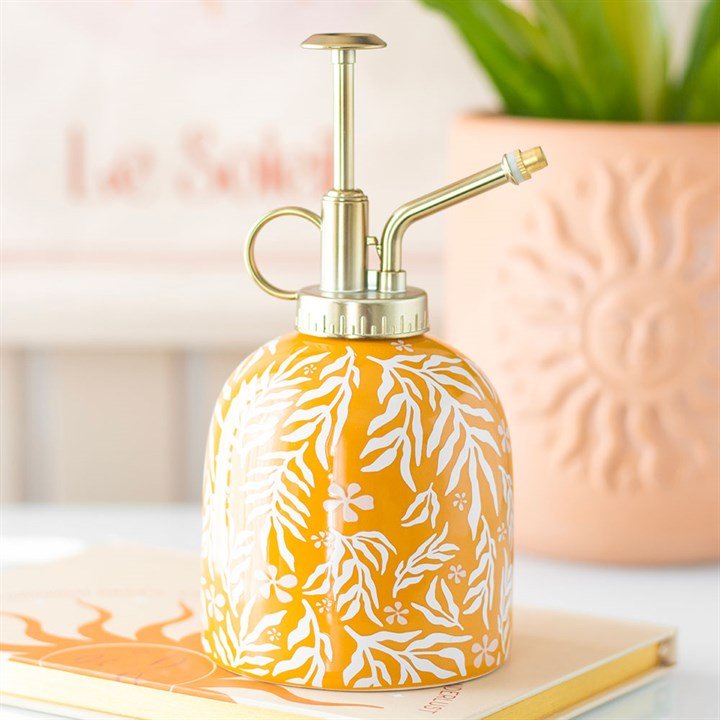 Summer Leaf Print Ceramic Plant Mister - Scents & Gifts UK