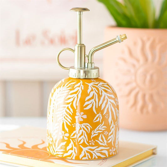 Summer Leaf Print Ceramic Plant Mister - Scents & Gifts UK