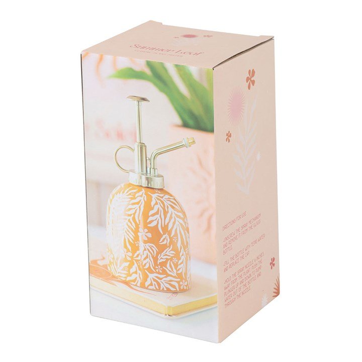 Summer Leaf Print Ceramic Plant Mister - Scents & Gifts UK