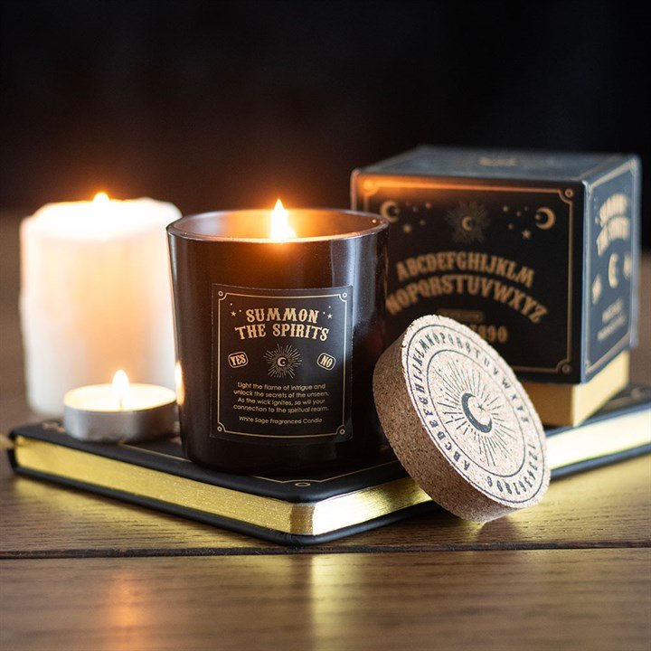 Summon the Spirits Talking Board White Sage Candle - Scents & Gifts UK