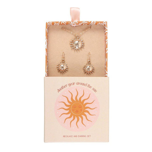 Sun Earring and Necklace Set - Scents & Gifts UK