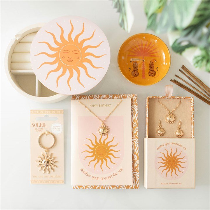 Sun Earring and Necklace Set - Scents & Gifts UK