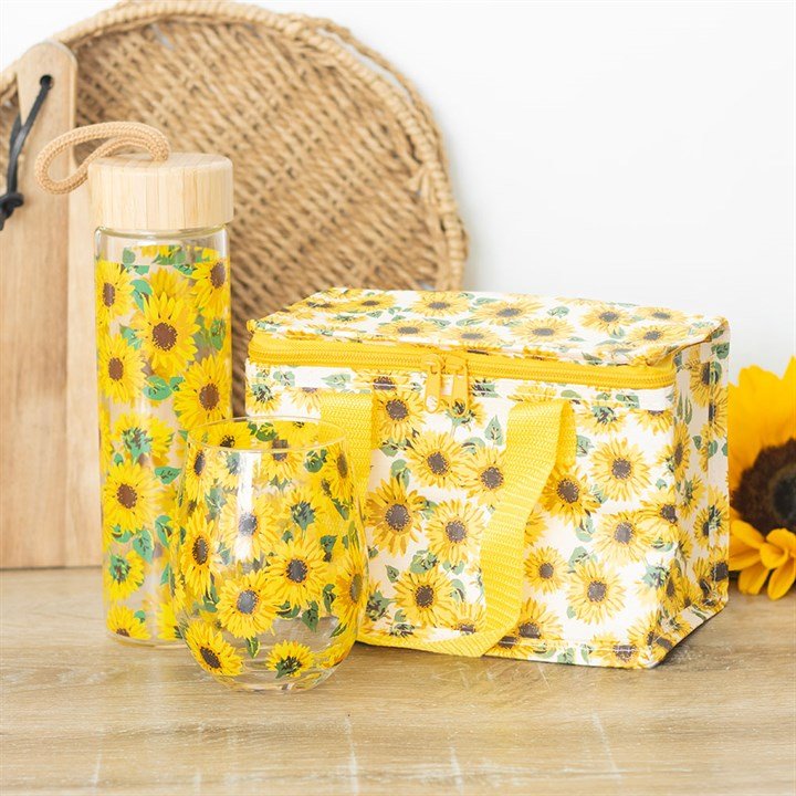 Sunflower Print Stemless Glass - Scents & Gifts UK