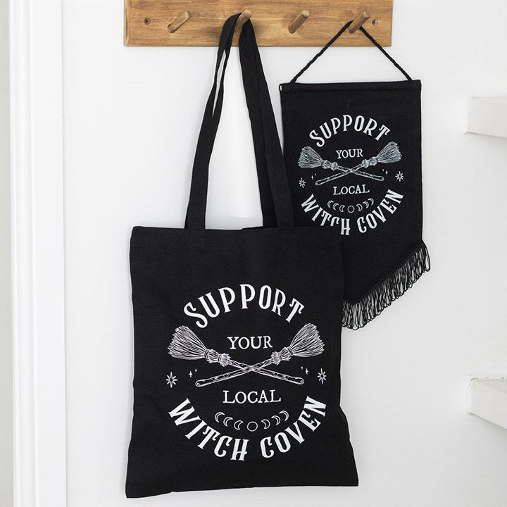 Support Your Local Witch Coven Polycotton Tote Bag - Scents & Gifts UK