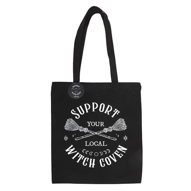 Support Your Local Witch Coven Polycotton Tote Bag - Scents & Gifts UK
