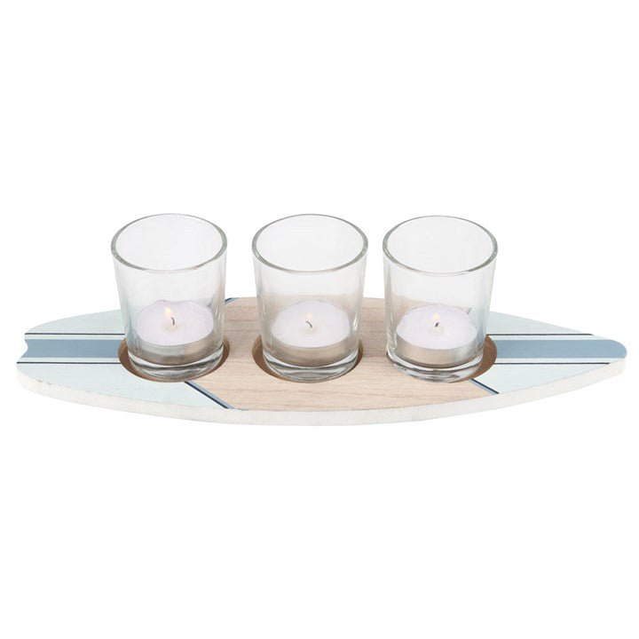 Surfboard Triple Tealight Holder - Scents & Gifts UK