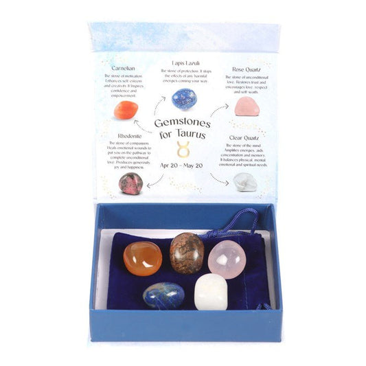 Taurus Crystal Tumblestone Set - Scents & Gifts UK