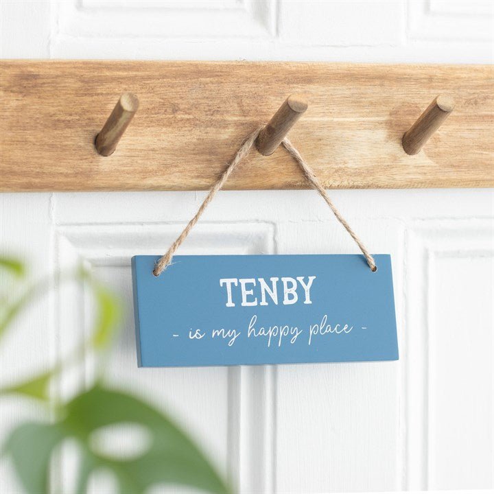 Tenby is My Happy Place Hanging Sign - Scents & Gifts UK