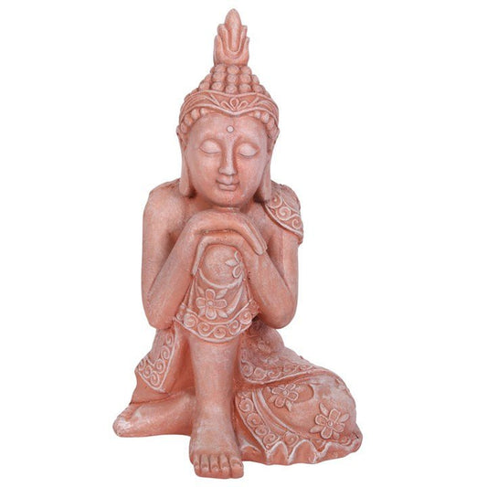 Terracotta Effect 56cm Sitting Garden Buddha - Scents & Gifts UK