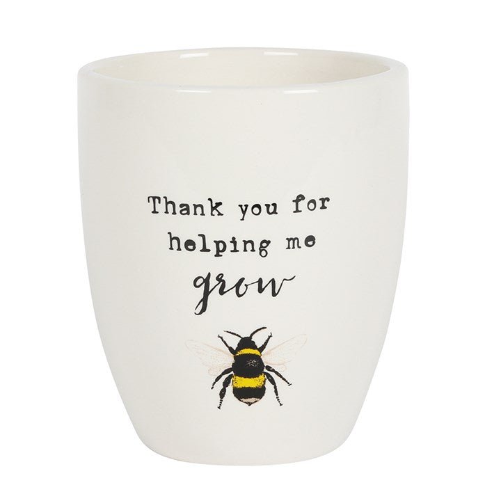 Thank You For Helping Me Grow Ceramic Plant Pot - Scents & Gifts UK