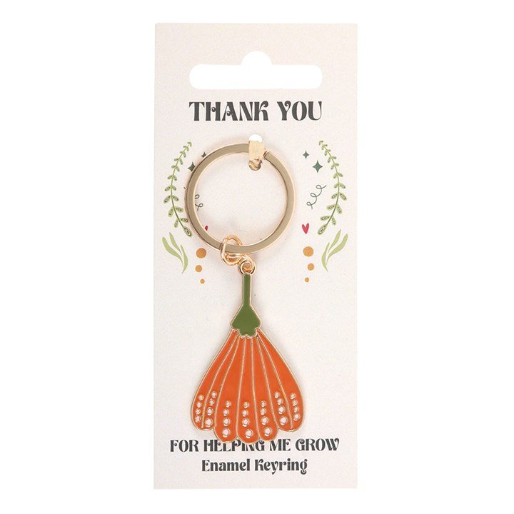Thank You for Helping Me Grow Flower Keyring - Scents & Gifts UK