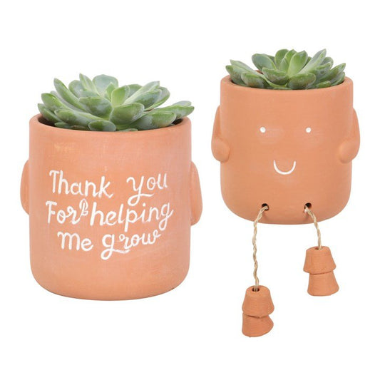 Thank You For Helping Me Grow Sitting Plant Pot Pal - Scents & Gifts UK