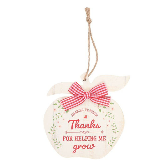 Thanks for Helping Me Grow Apple Hanging Decoration - Scents & Gifts UK