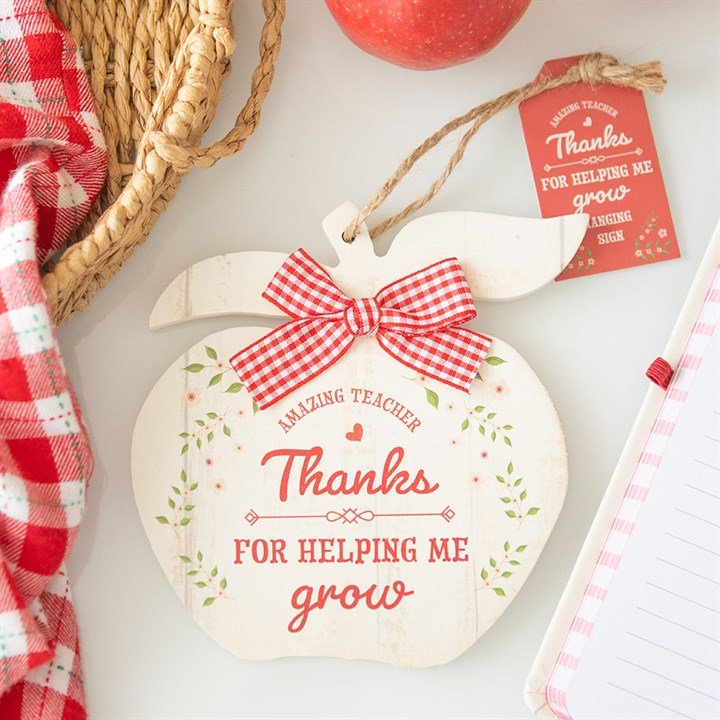 Thanks for Helping Me Grow Apple Hanging Decoration - Scents & Gifts UK