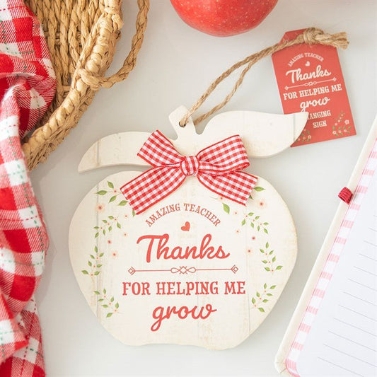 Thanks for Helping Me Grow Apple Hanging Decoration - Scents & Gifts UK