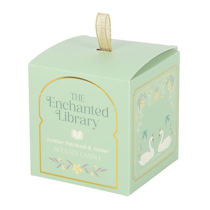 The Enchanted Library Leather, Patchouli & Amber Candle - Scents & Gifts UK