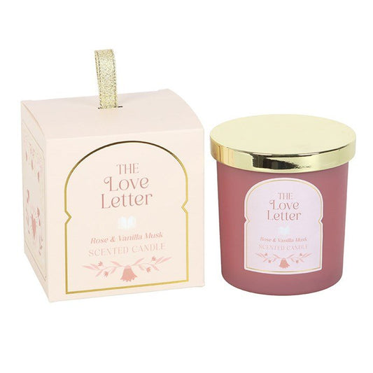 The Love Letter Rose & Vanilla Musk Candle - Scents & Gifts UK