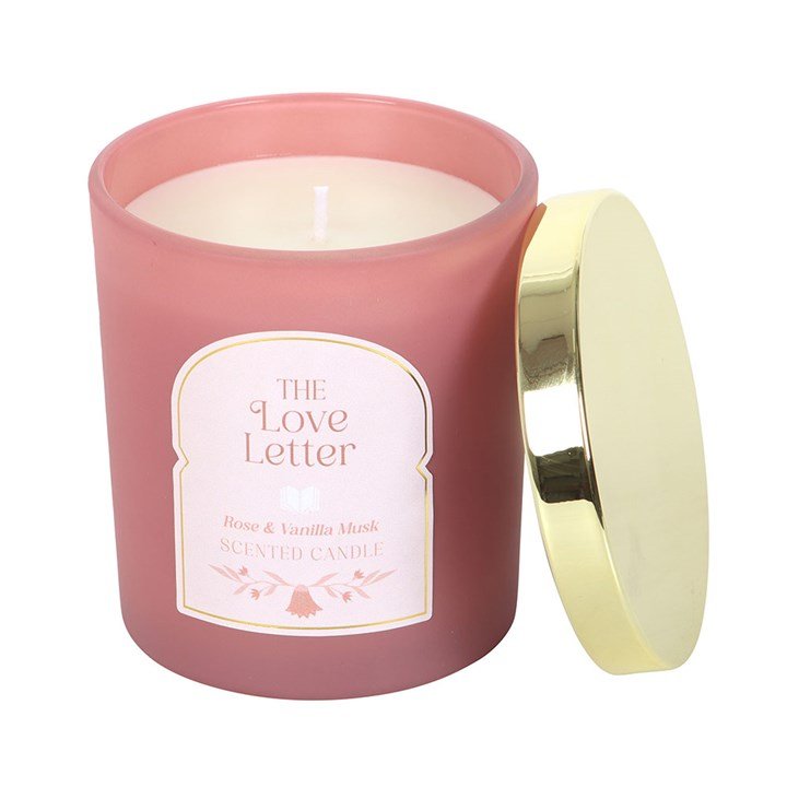 The Love Letter Rose & Vanilla Musk Candle - Scents & Gifts UK