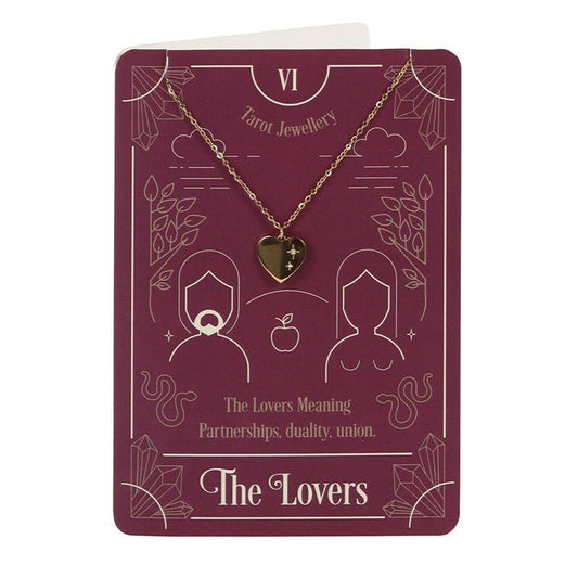 The Lovers Tarot Necklace on Greeting Card - Scents & Gifts UK